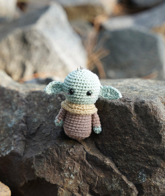 Handmade Crochet Baby Yoda Key Chain